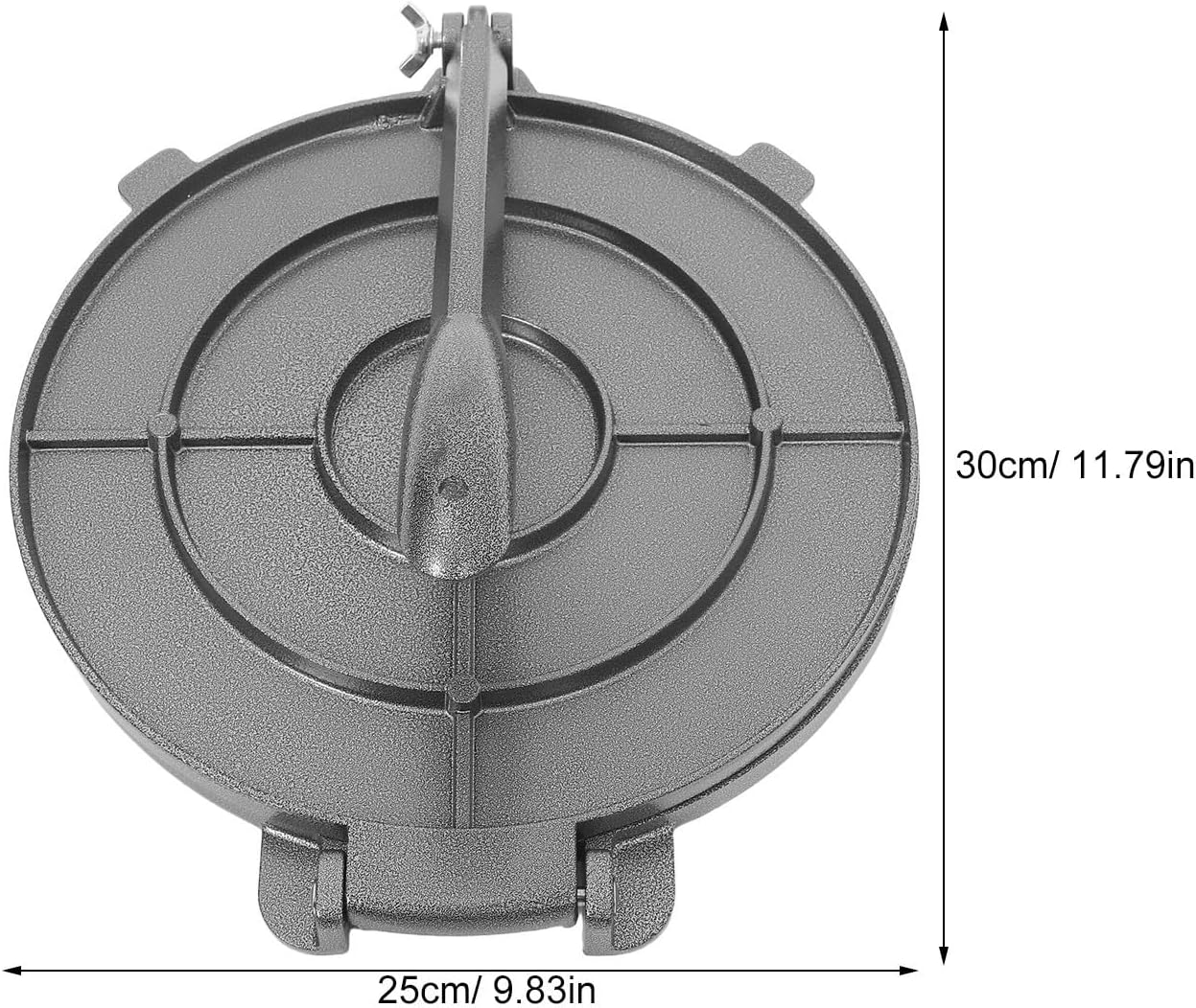 Kichvoe Adjustable Aluminum Alloy Tortilla Press Pan for Homemade Corn Tortillas and Dumpling Skin round Manual Maker with Non-stick Surface and Easy Maintenance for Kitchen Use