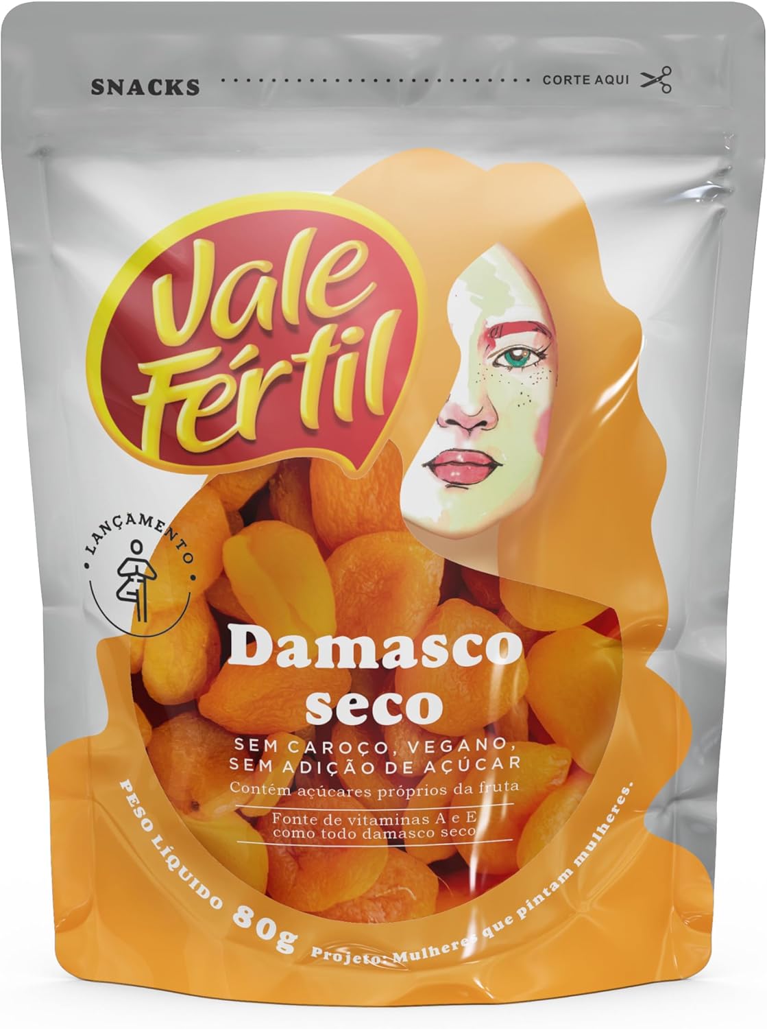 Damasco Seco Vale Fértil 80g Damasco Seco Vale Fértil 80g