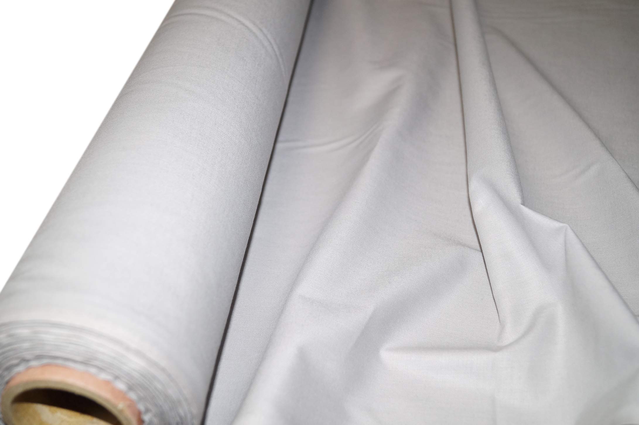 Thefabrictrade Silver Plain 100% Cotton Fabric Per Metre / ***Free Uk Post***