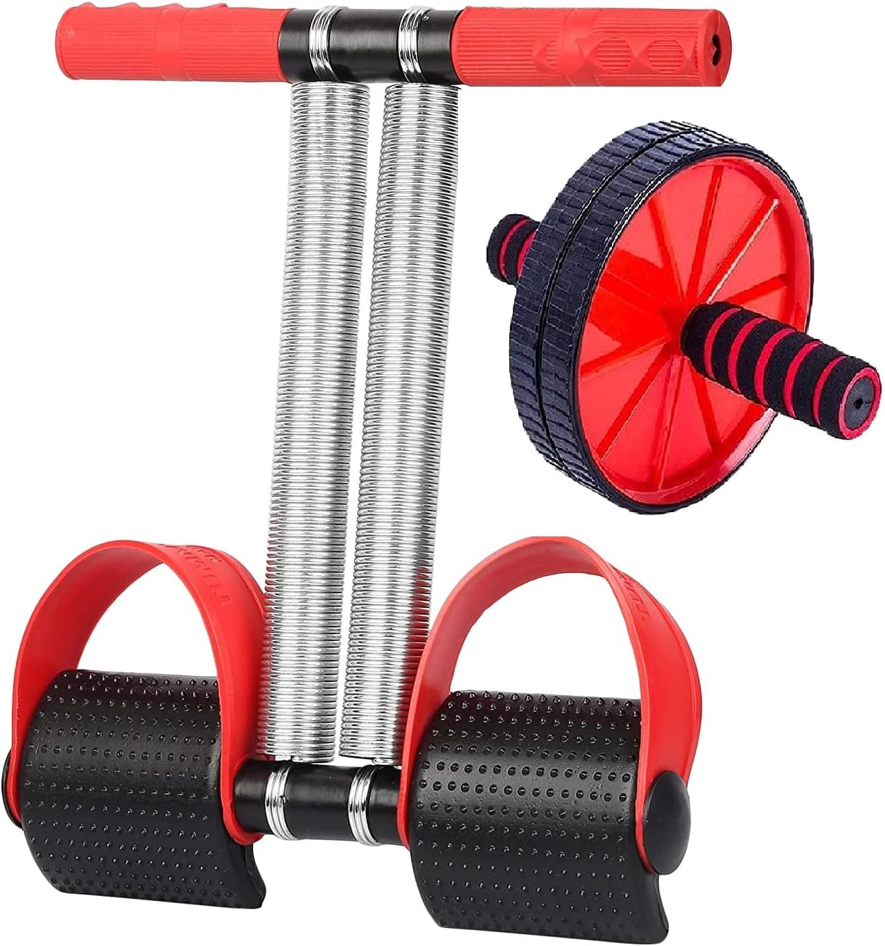 Sidhmart Ab Wheel Roller & Tummy Trimmer Combo Abs Abdominal Home Gym Exercise Equipment For Body Workout Men & Women Multi