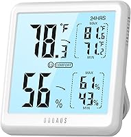 Vista 1 de DOQAUS Termómetro higrómetro digital de interior para casa, termómetro de habitación con actualización rápida de 3 segundos y registros mínimos