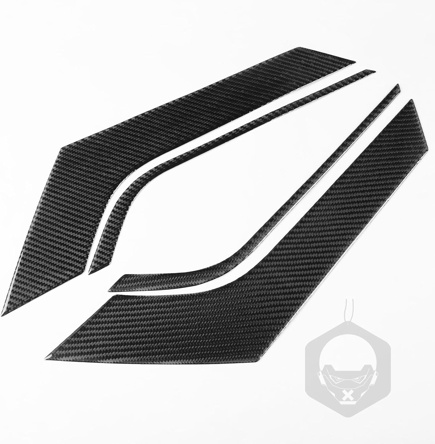 Real Quality Carbon Fiber Car Door Panel Decal Storage Box Decor Anti-Kick Panel Auto Interior Accessories Sticker Compatible with Jaguar F-Type 2014-2024 4PCS Black