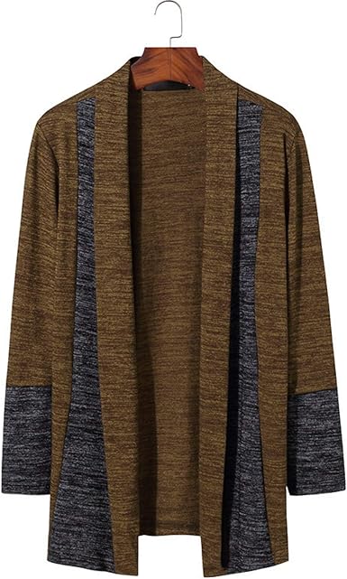 Wantess Strickjacke mit Schalkragen für Herren Mittellange Nähte