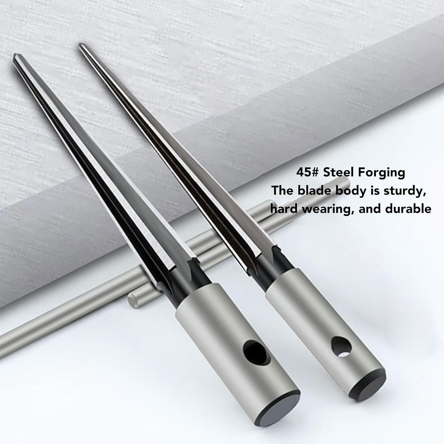 2Pcs T Handle Tapered Reamer Set 1/4" Hex Shank Detachable Taper 3 to 13mm 5 to 16mm Hand Reamers Guitar Tapered Hole Reamer Tool for Chamfering, Screw Sinking Holes