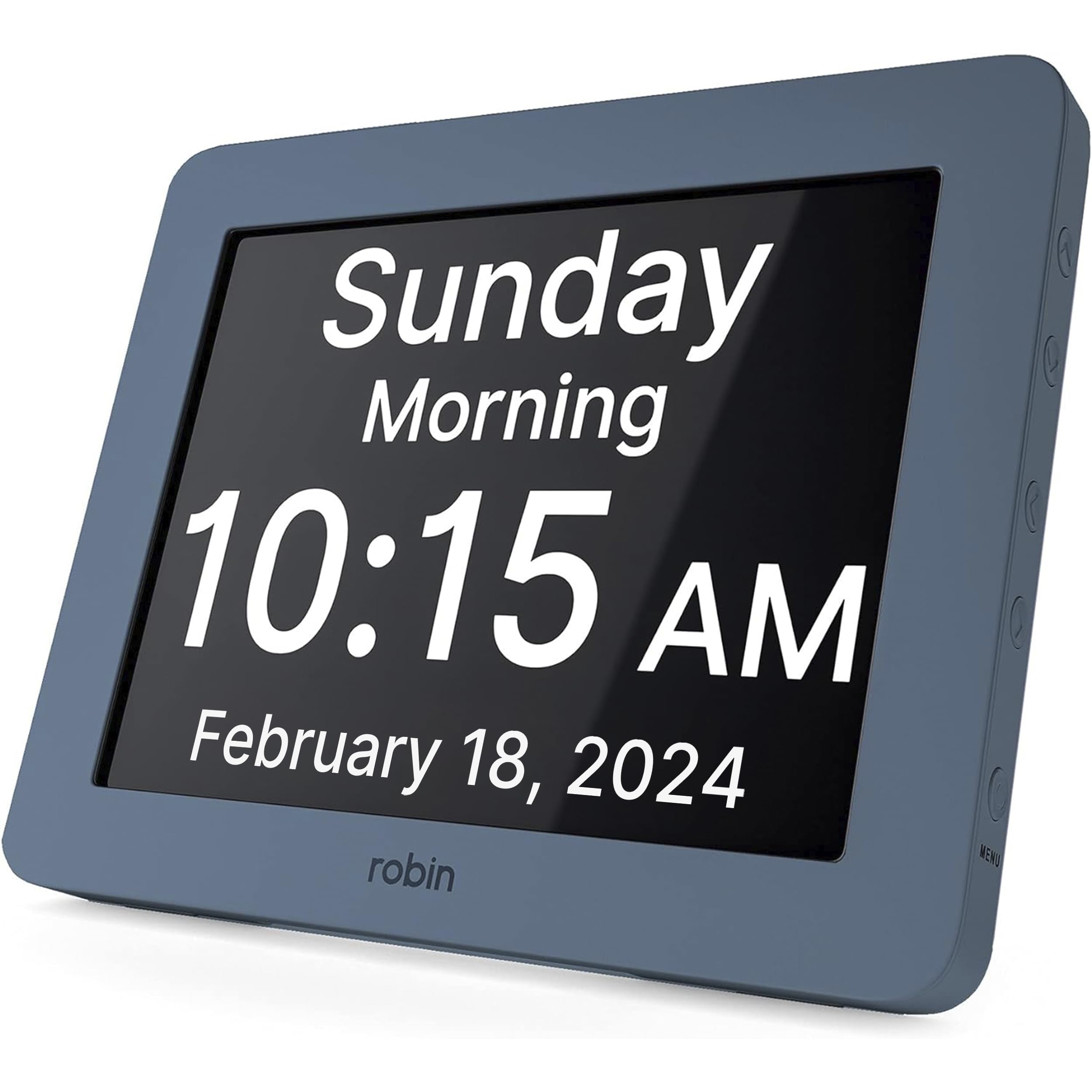Robin Clock 2024 with Day and Date for Elderly Clocks for Seniors Dementia Clock Digital Calendar Clock Elderly