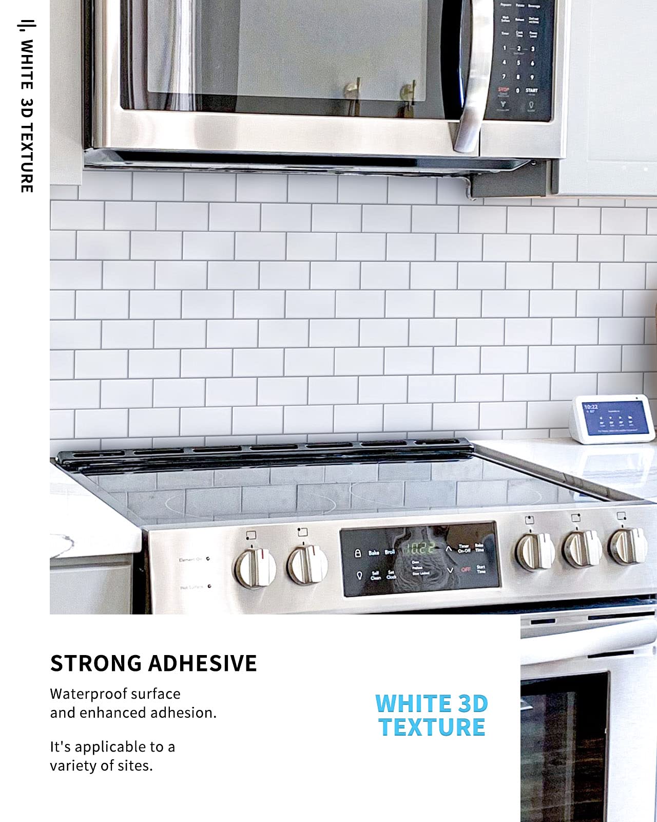 Art3d 10Sheet Peel and Stick Tile Backsplash 12"x12" Premium Kitchen