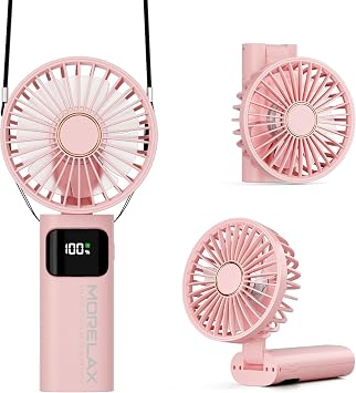 Portable Handheld Mini Fan, USB Rechargeable Fodable Personal Fans, 5 IN 1Cooling Table Fan, 4000mAh, 90 Adjustable, 6 Speed Strong Wind, Travel Fans Pocket Design for Outdoor/Activities/Office