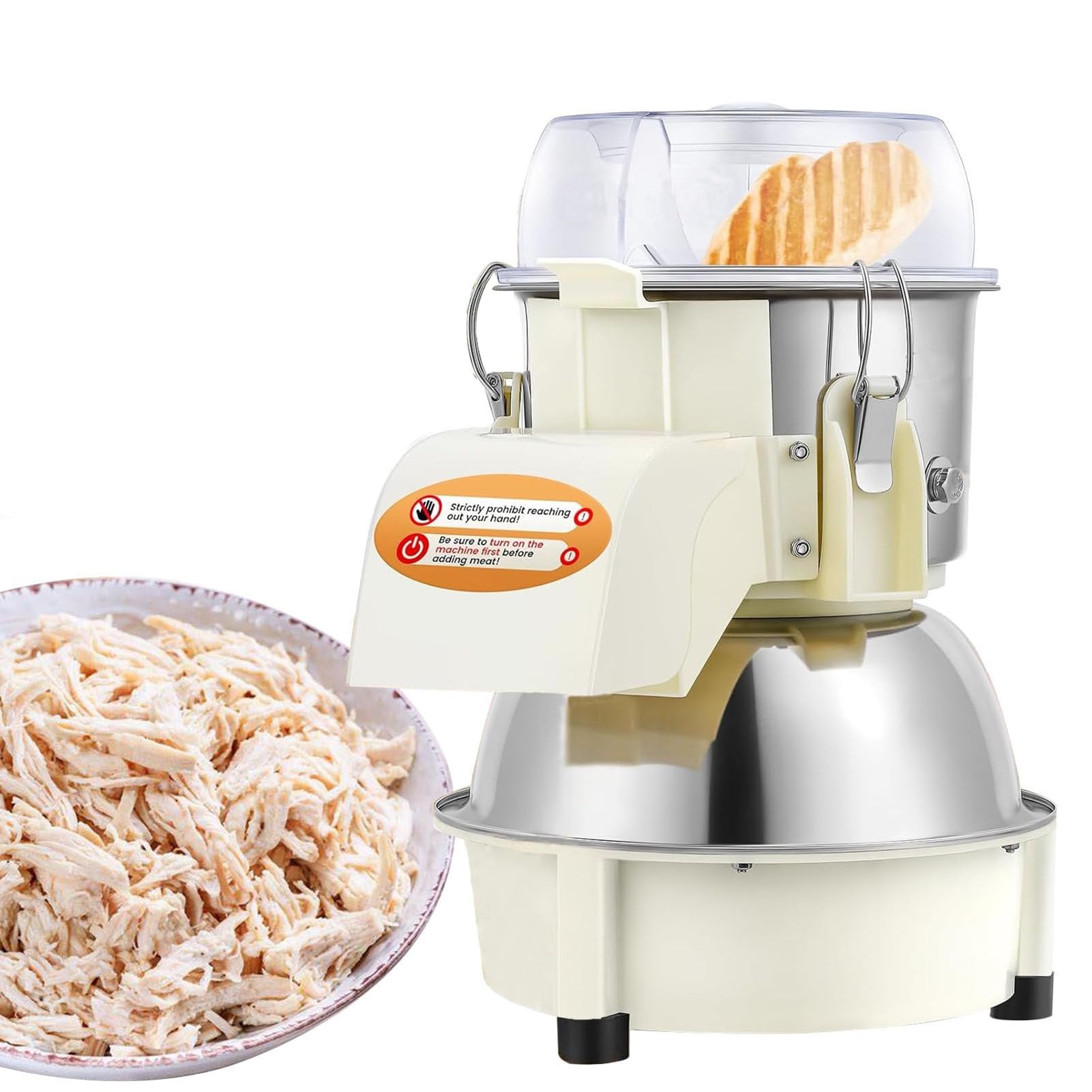Eiwitany Stainless Steel Twisted Blade Cooked Meat Shredder,Electric Chicken & Beef Shredding Tool, Shredded Chicken, Beef For Homemade Meal