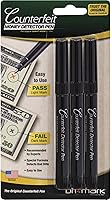 Vista 3 de Dri-Mark - Bolígrafo detector de billetes falsificados para uso con moneda estadounidense, paquete de 3