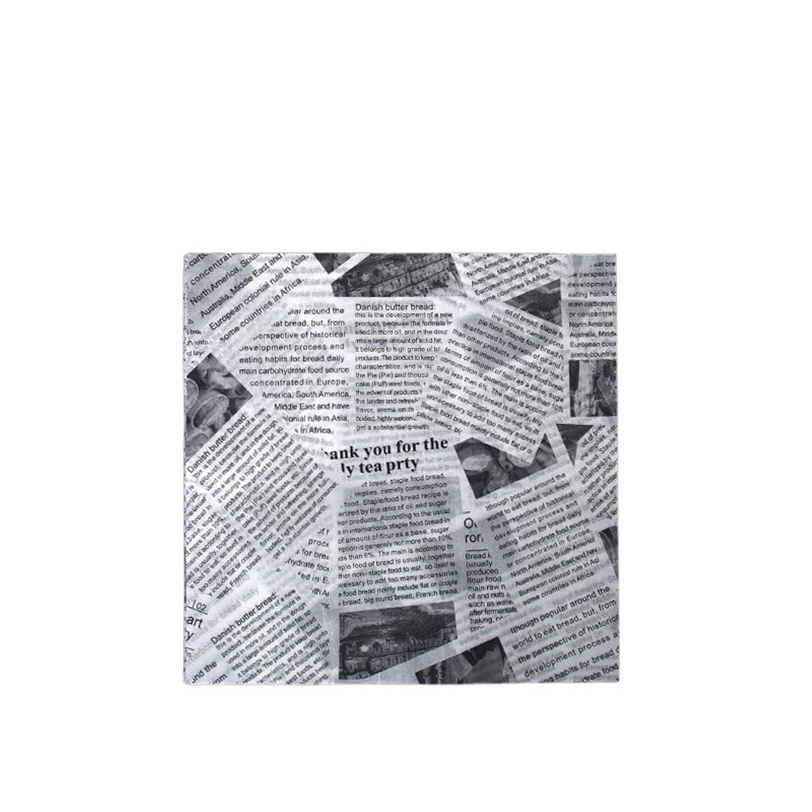 Papel de horno Papel a prueba de aceite for envolver alimentos, hornear sándwiches, hamburguesas, papas fritas, papel for fritos(White 50pcs-30cm)