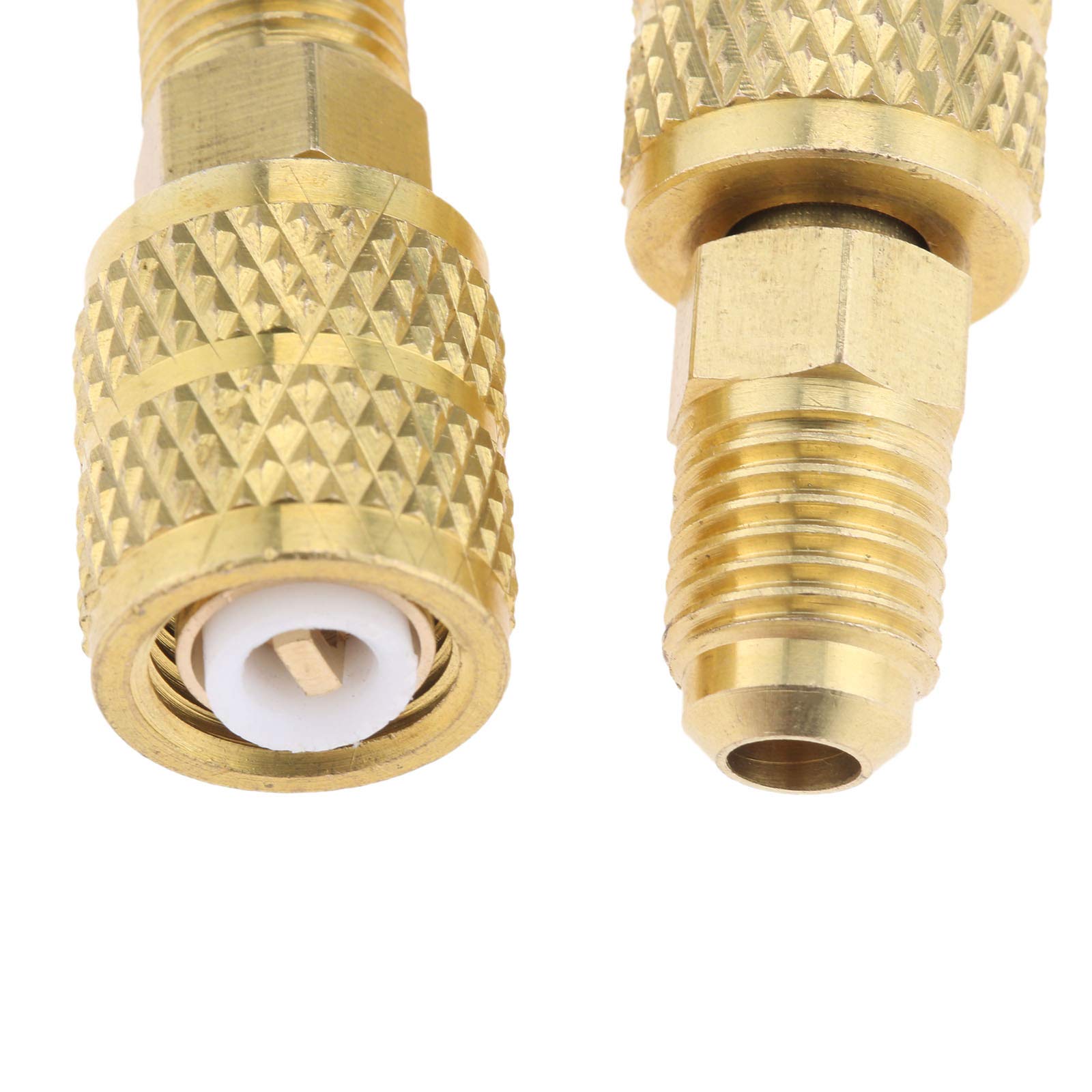 Buy gohantee 2 Pcs R410A Female SAE Adapter Mini Split Adapter, 1/4 SAE Male to 5/16 Female