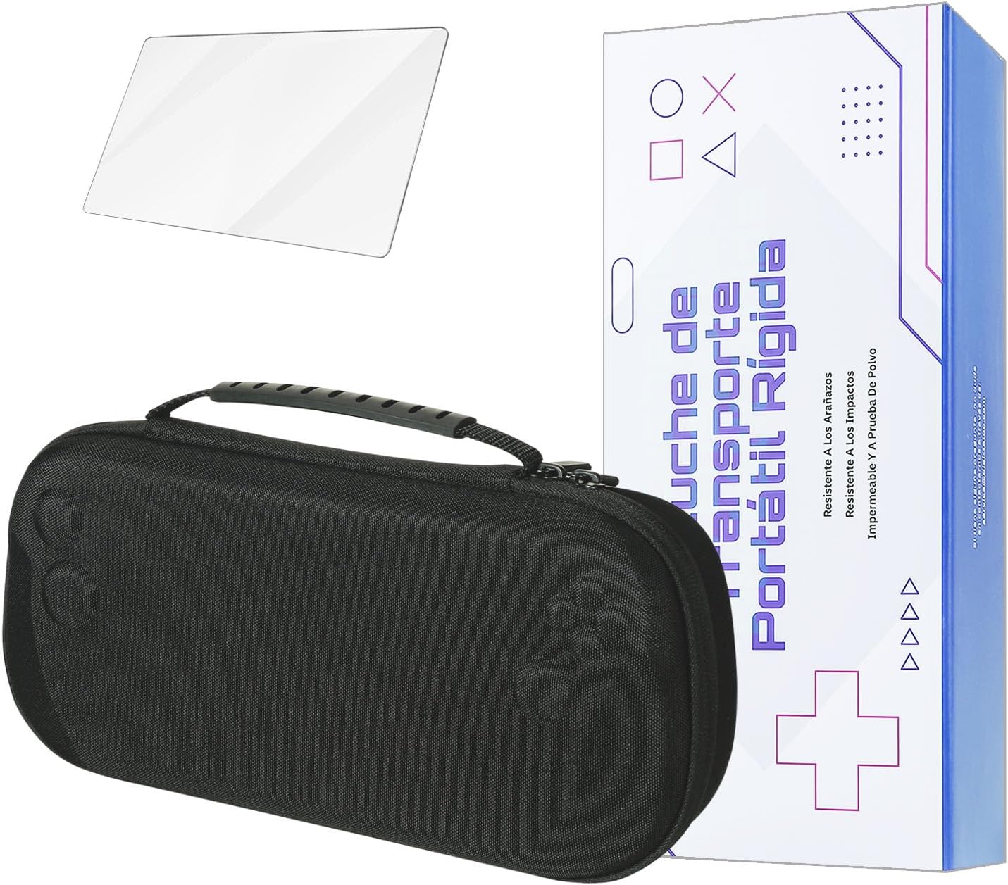 Digi-Tatoo 【Carry Case+Screen Protector】 Carrying Case Compatible with 2025 Lenovo Legion Go S 8" & Accessories, Shockproof Scratch-Proof Travel-Friendly Protective Hard Shell Suitcase - Black