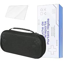 Carry Case+Screen Protector  Carrying Case Compatible with 2025 Lenovo Legion Go S 8" & Accessories, Shockproof Scratch-Proof Travel-Friendly Protective Hard Shell Suitcase - Black