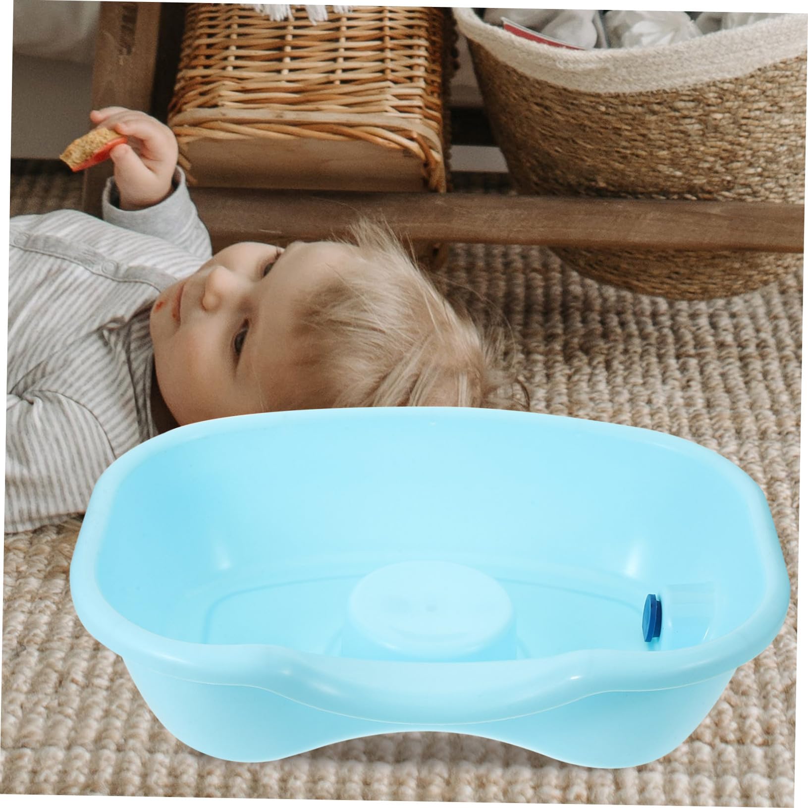 Ipetboom Bacinella Portatile per Lavare i Chioma per Anziani e Allettati, Lavatesta Leggero in Abs con Tubo Incluso, Soluzione Comoda per Ospedali e Periodo Postpartum