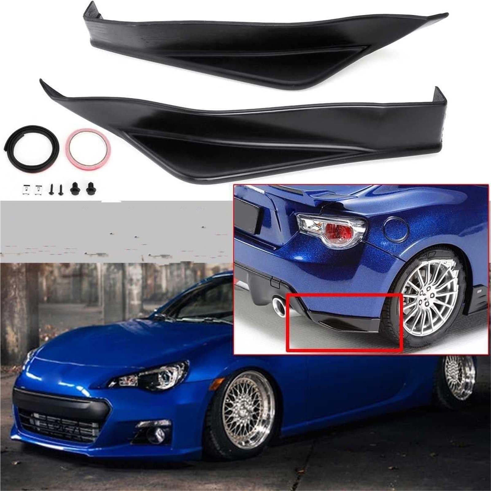 Alerón Trasero Coche Difusor de Parachoques Trasero para Subaru BRZ para STI alerón para Coche Alerón Lateral