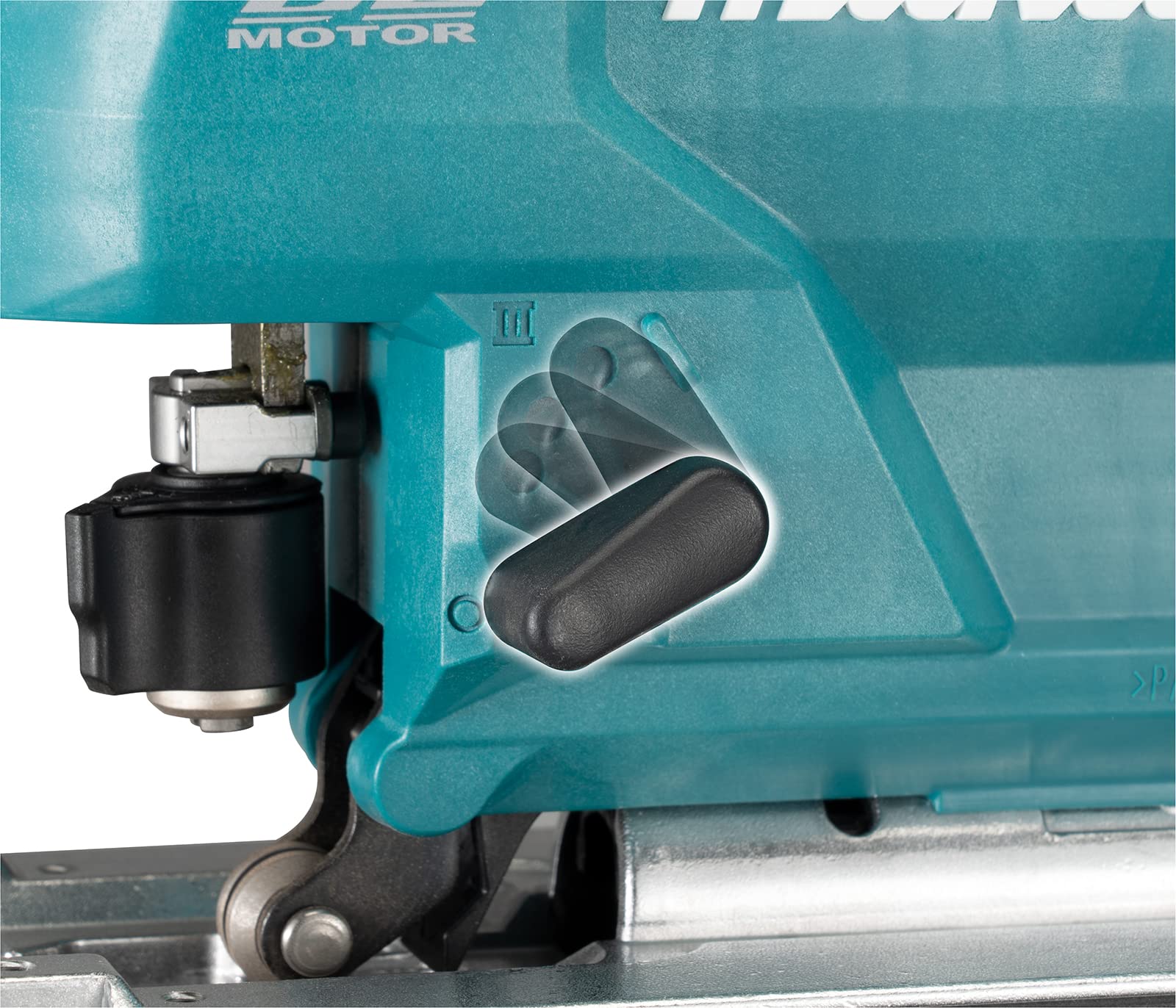 Makita DJV184RTJ 18V Li-Ion LXT Brushless Jigsaw completo di 2 batterie da 5,0 Ah e caricatore fornito in una custodia Makpac