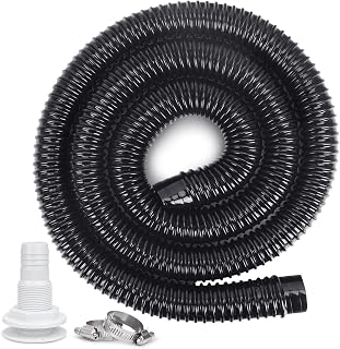 Plumbing Kit Included 6FT Kink-Free Flexible PVC Hose, 2 Stainless Steel Clamps & Thru-Hull Fitting Easy to Install for Boat Bilge Pumps with 1-1/8” Outlet Ideal for Fishing Boats Cruisers Yachts