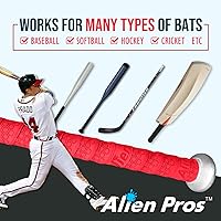 Vista 6 de ALIEN PROS - Cinta de agarre para bate de béisbol (2 agarres/4 agarres), 1.1 mm, precortada y sensación Pro – Reemplazo para agarre de bate