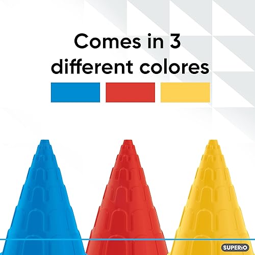 Miniatura 5 de Superio Torre y forma de cono, caja de arena, torre de castillo, rojo de 10 pulgadas, juguetes duraderos para exteriores, fuerte de nieve de