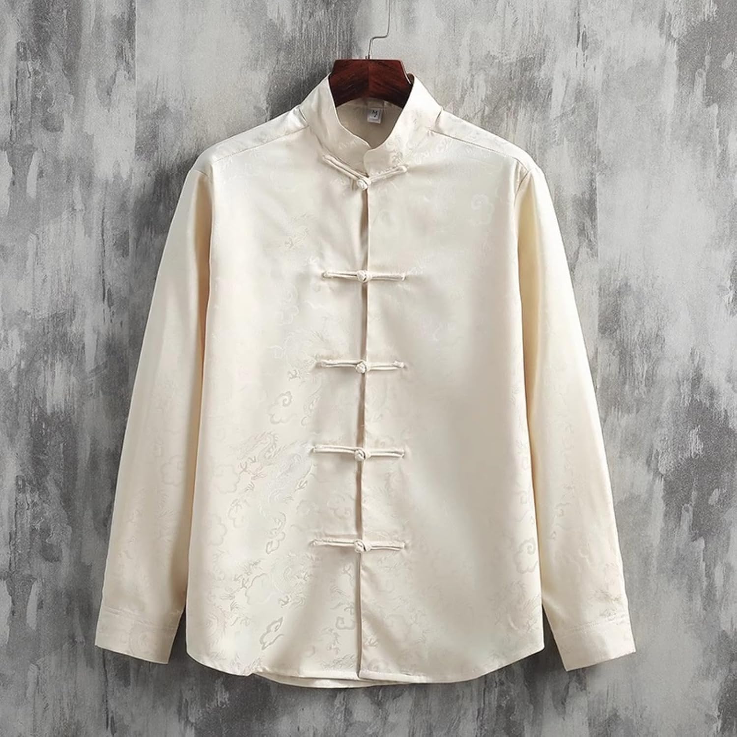 Chinese-Style Tang Suit Long-Sleeve Shirt, Retro Men's Tops