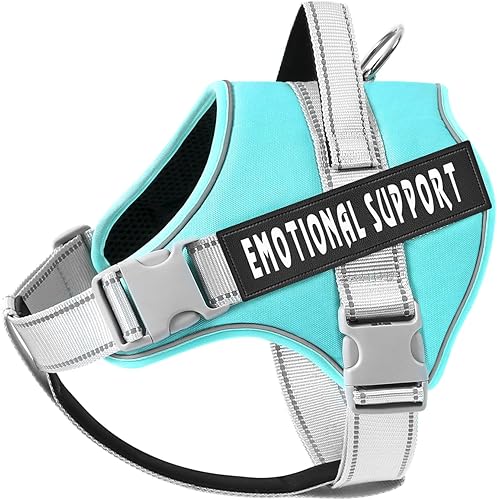 Miniatura 43 de voopet Arnés para perro de servicio, arnés de chaleco de apoyo emocional para mascotas, arnés reflectante transpirable y ajustable para perros