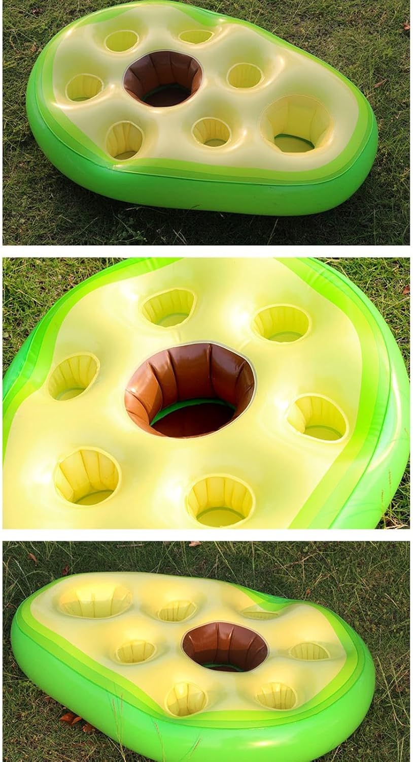 Inflatable Floating Drink Holder Floating Tray for Swimming Pool Accessories Avocado