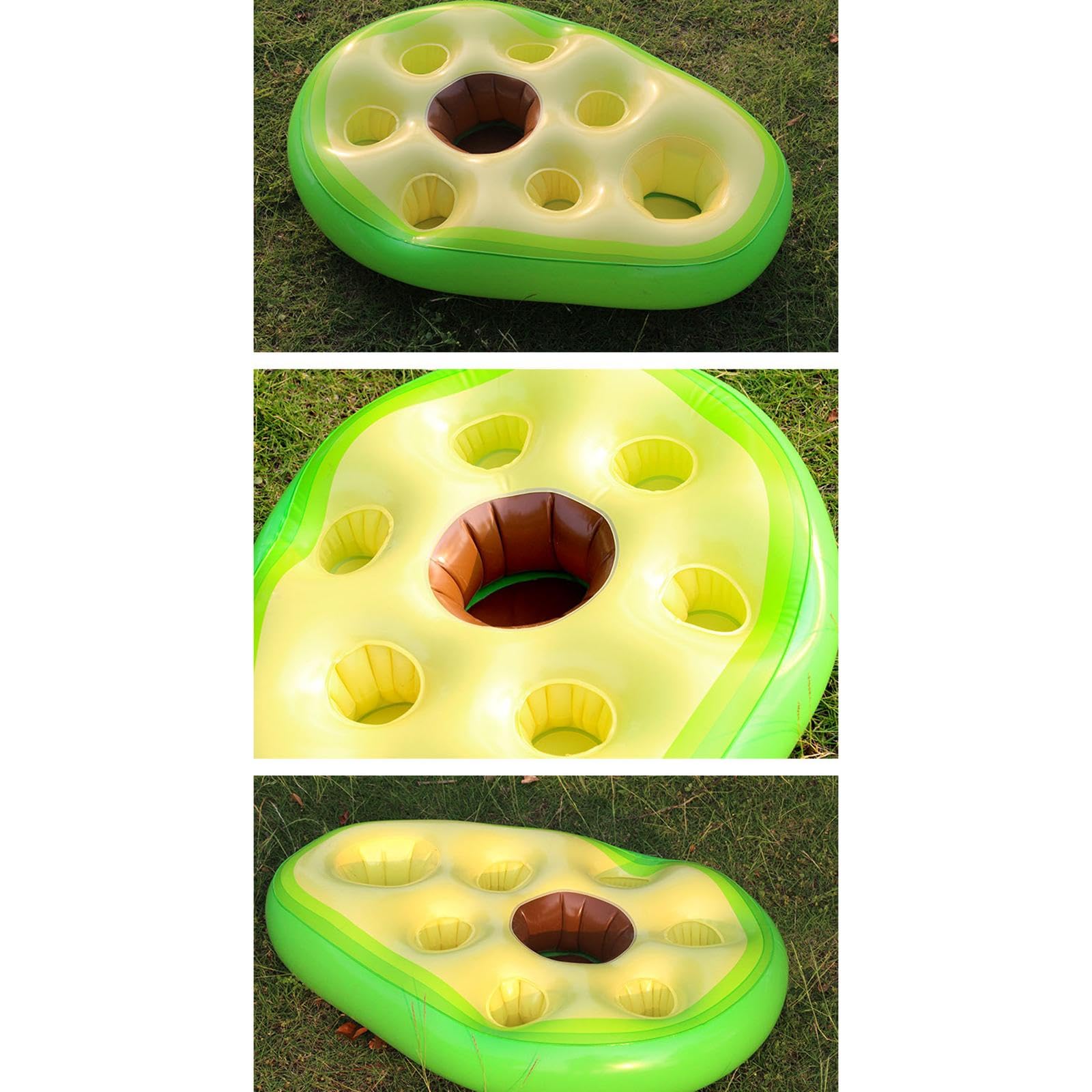 Almencla Porte-gobelet Flottant Gonflable Plateau Bar Piscine Cabane PVC Facile à Transporter pour Boissons Froides Douceurs Accessoires Soirée Piscine
