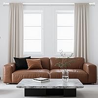 Vista 25 de Hei!Dear Barras de cortina para ventanas de 28 a 48 pulgadas (2.3 a 4 pies), ajustable de 5/8 pulgadas, barra de cortina decorativa de alta