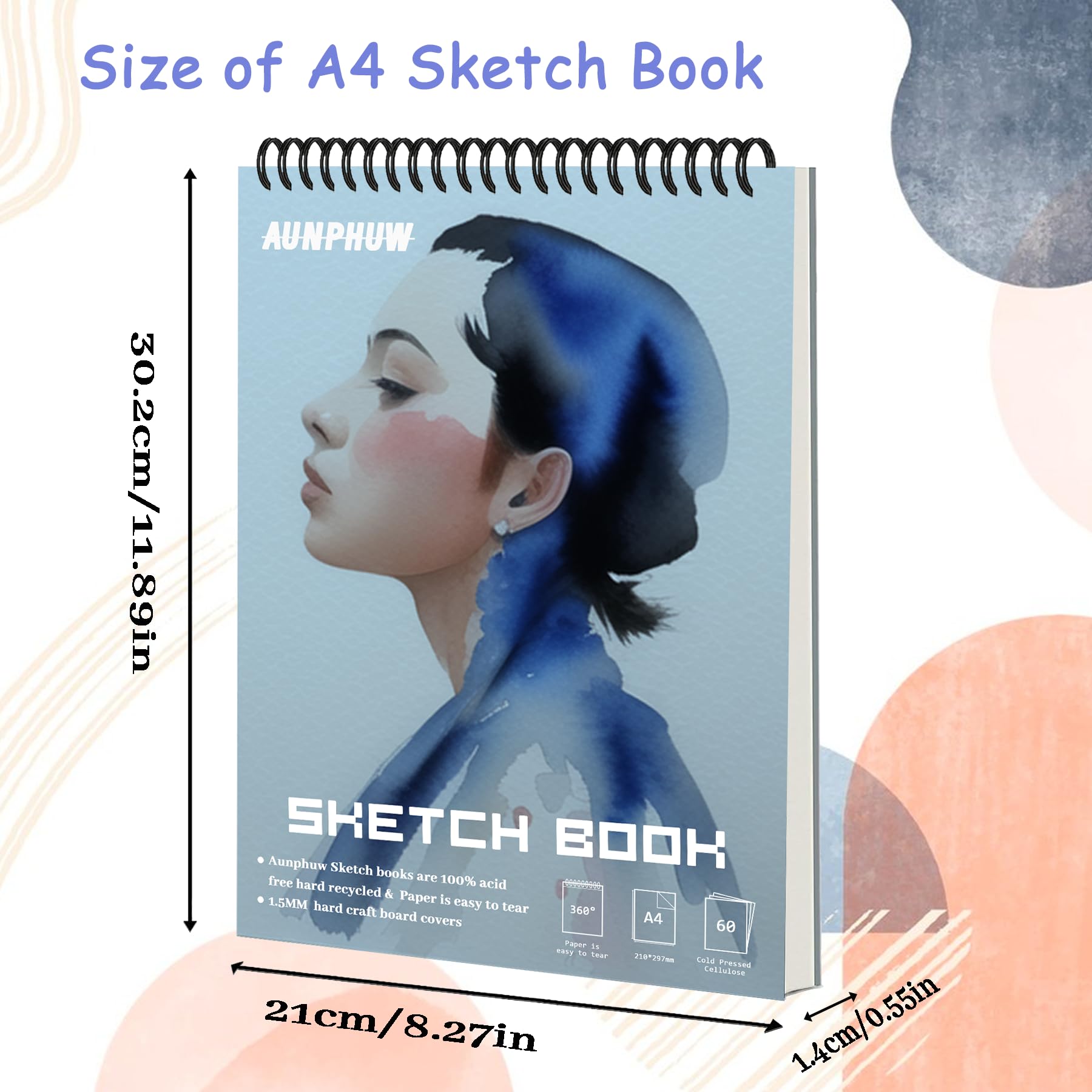 Aunphuw A4 Sketch Books Drawing Pad - Image 2