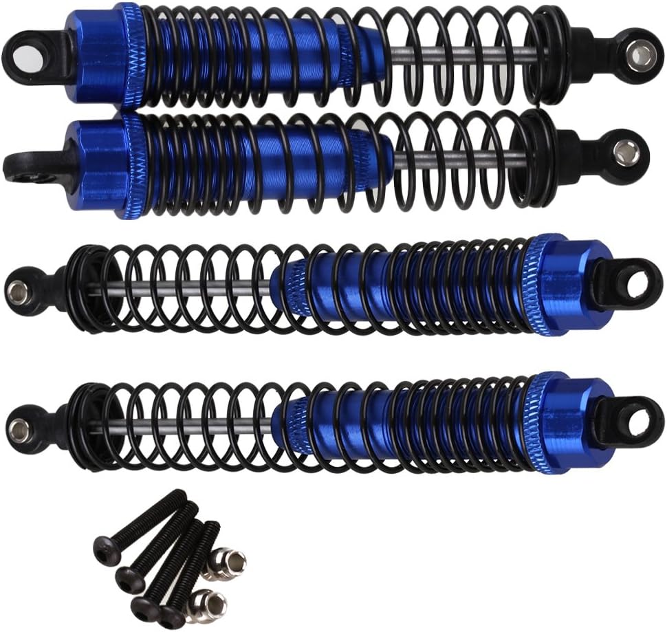 Mxfans 2PCS RC1:10 Rock Crawler AX31013 Front Rear Shock Absorber Upgrade Parts Dark Blue