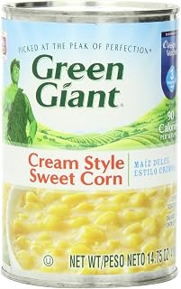 Green Giant Cream Style Corn, 14.75 oz Cans (Pack of 6) - Creamy Sweet Corn for Easy Family Meals