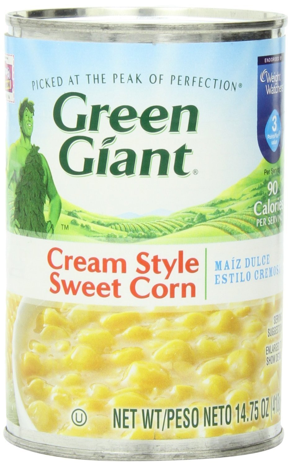 Green Giant Cream Style Corn, 14.75 oz Cans (Pack of 6) - Creamy Sweet Corn for Easy Family Meals