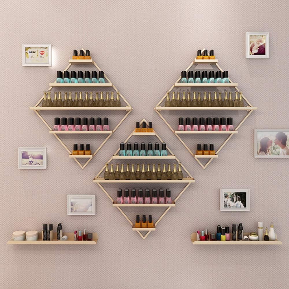 Storage Rack WallMounted Metal Nail Polish Display Case