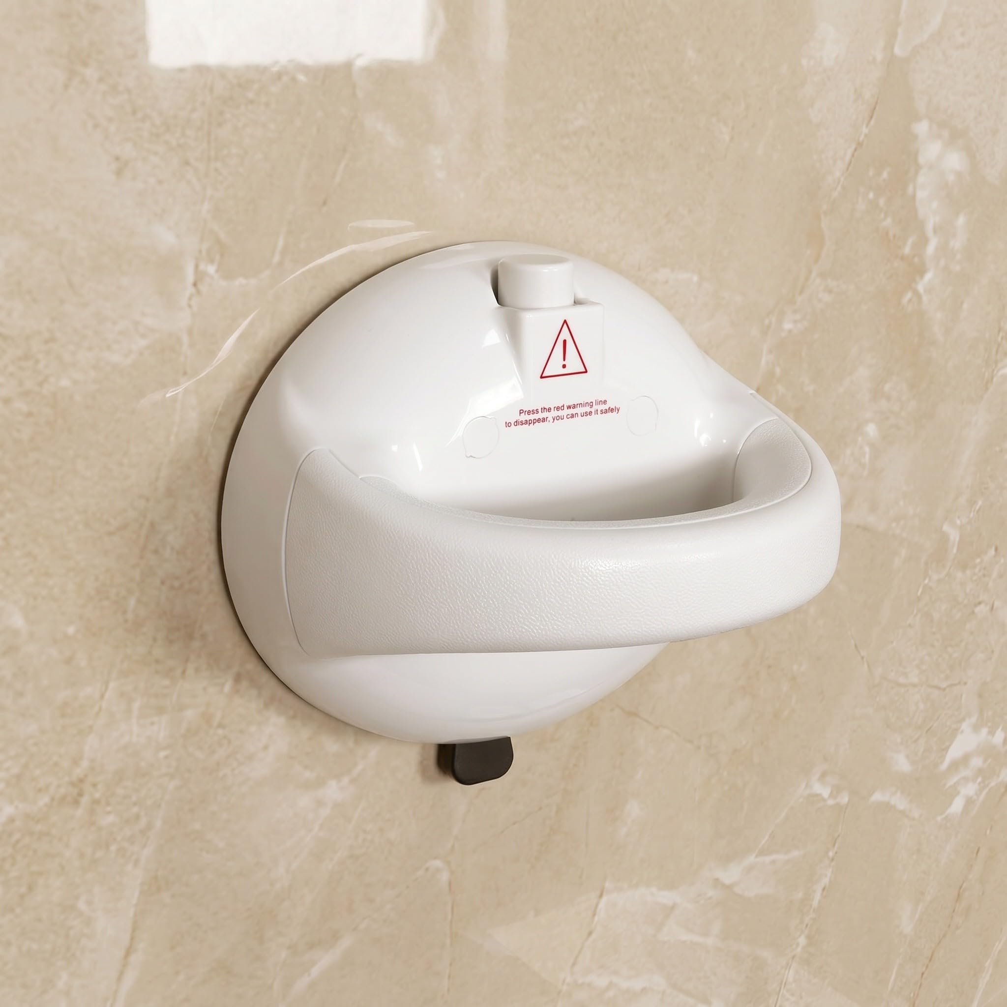 Kisangel Maniglione di supporto per il bagno: maniglia per doccia per disabili anziani - corrimano antiscivolo luminoso per il bagno - braccioli a ventosa per persone con lesioni, anziani, bianco