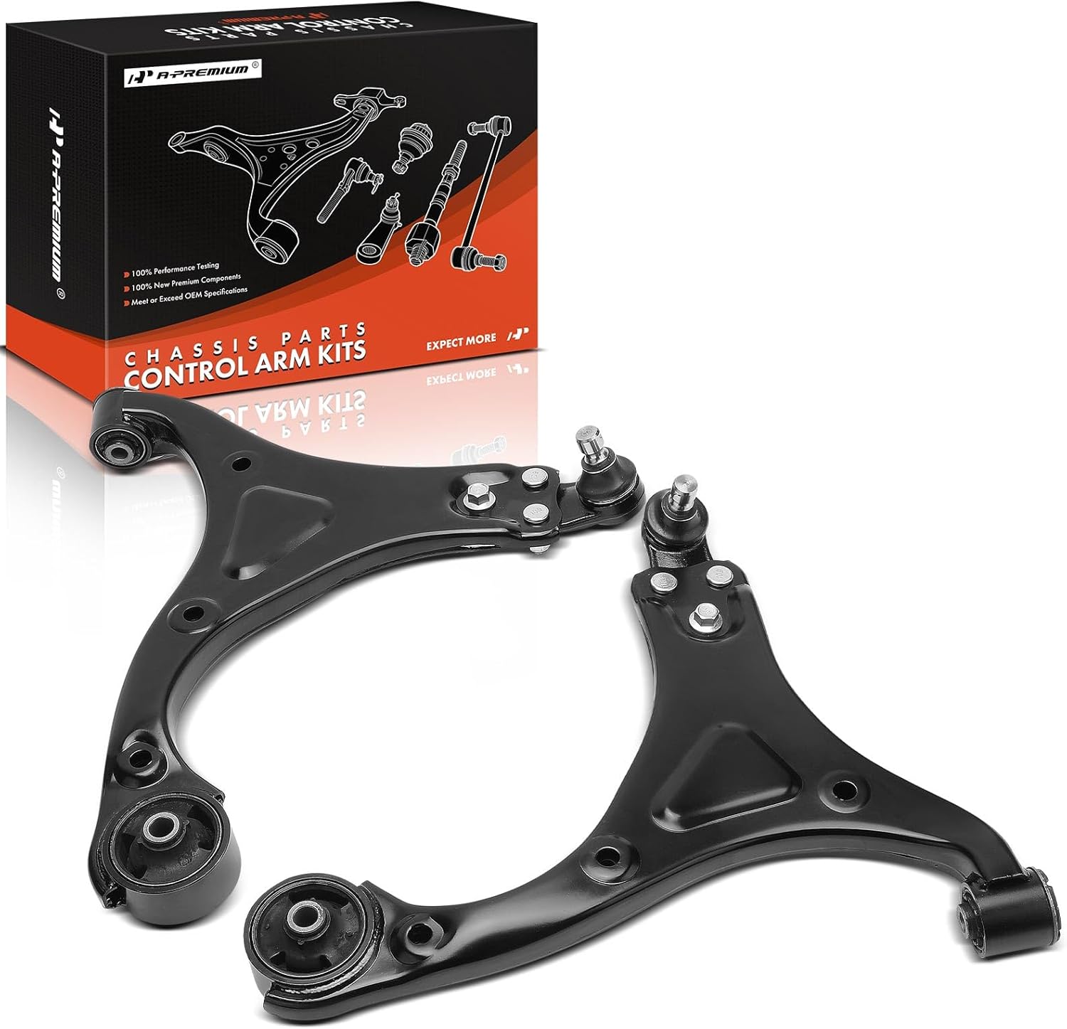 A-Premium 2 x Front Lower Control Arm, with Ball Joint & Bushing, Compatible with Hyundai Sonata 2011 2012 2013 2014, Without Sport Suspension