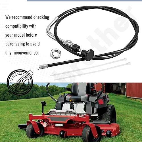 Miniatura 8 de Cable de estrangulador 112-9753 compatible con cortacésped Toro Timecutter 74365 74366 74374 74386 74387, 112-9753 Cable de estrangulador Exmark