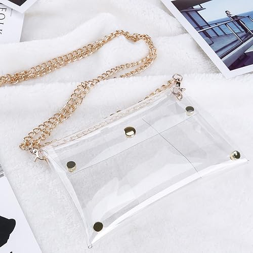 Miniatura 2 de LUOEM Bolso cruzado de PVC Bolso de mensajero de embrague Bolso de hombro Tote (transparente), Transparente, Bolso