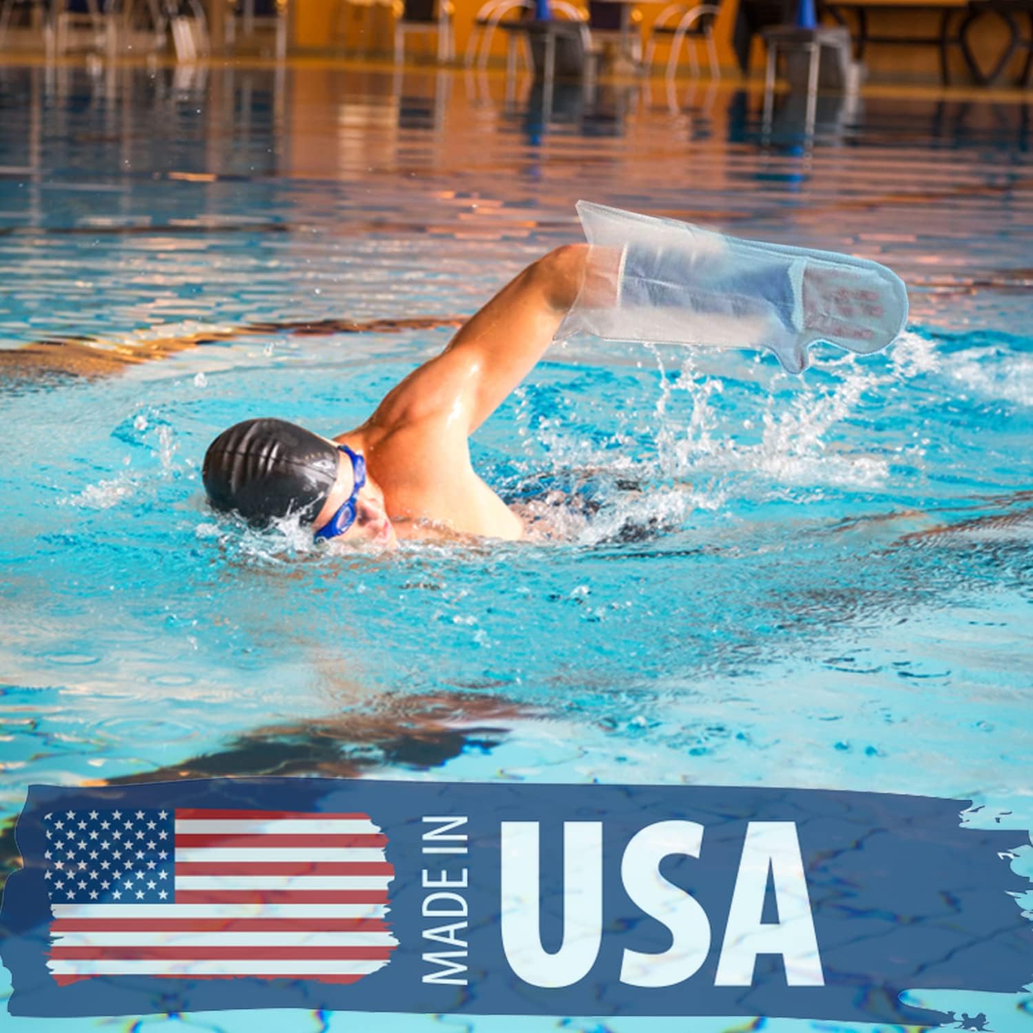 AquaShield Reusable & Waterproof Cast Cover for Adult Half Arm (A21) - Bandage Protector for Plaster, Bath, Shower, Pool, Swimming (9.0″-12.5″ Circumference Above Cast - For Hand & Wrist) -Made in USA : Health & Household