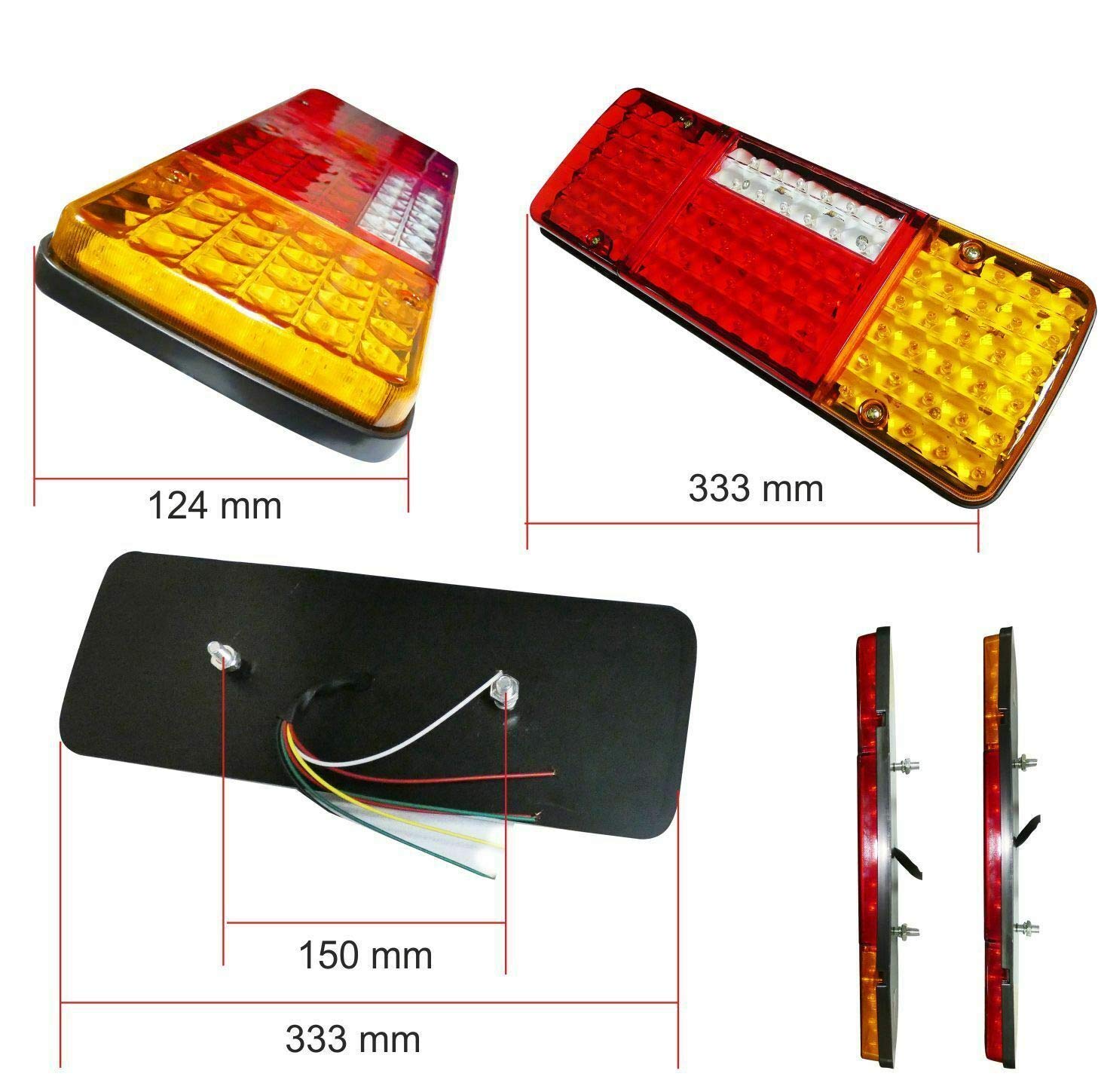 luci posteriori a LED da 12 V e 75 W per rimorchio, camion, barca