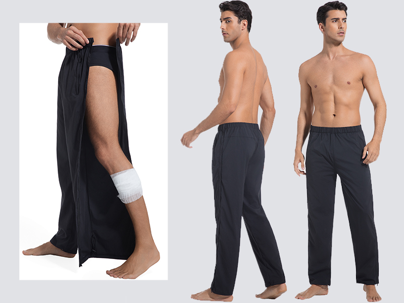 Rehab Broek Zijkant Open Joggingbroek NIULI Vrouwen Mannen Om Te Openen Aan De Zijkant Training Broek Met Knopen Joggingbroek Met Drukknopen