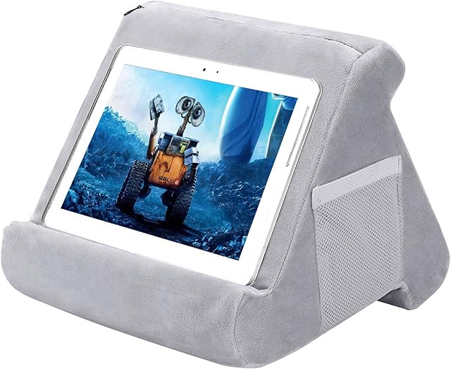 BOFUS Multi-Angle Tablet Soft Pillow, Tablet Stand Sofa Holder Lazy Holder Stand Soft Pad Stand Tablet Stand Holder,Phone Pillow Lap Stand for iPads, Tablets, Smartphones, Books(Gray)