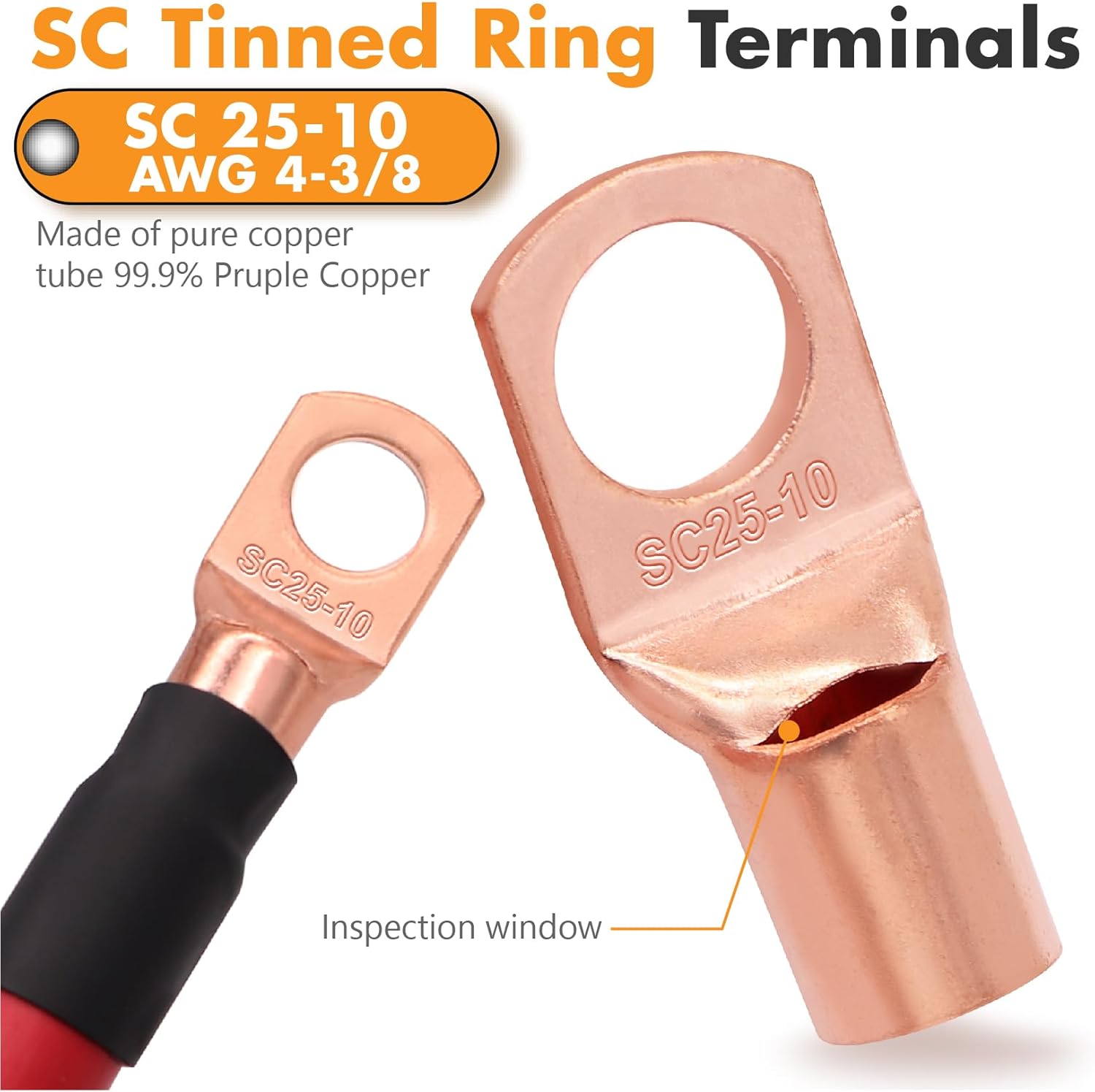 Jeemiter 4 Gauge CCA Wire Kit with Cable Cutter - 50ft Total (25ft Red+Black) | All-in-One Power Ground Install for Car Audio, Solar | Lugs, Heat Shrink Included