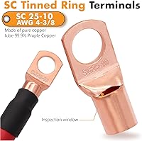 Vista 4 de Jeemiter Cable CCA rojo calibre 4 (carrete único de 50 pies), cable de alimentación primaria/tierra largo para audio personalizado de automóvil e