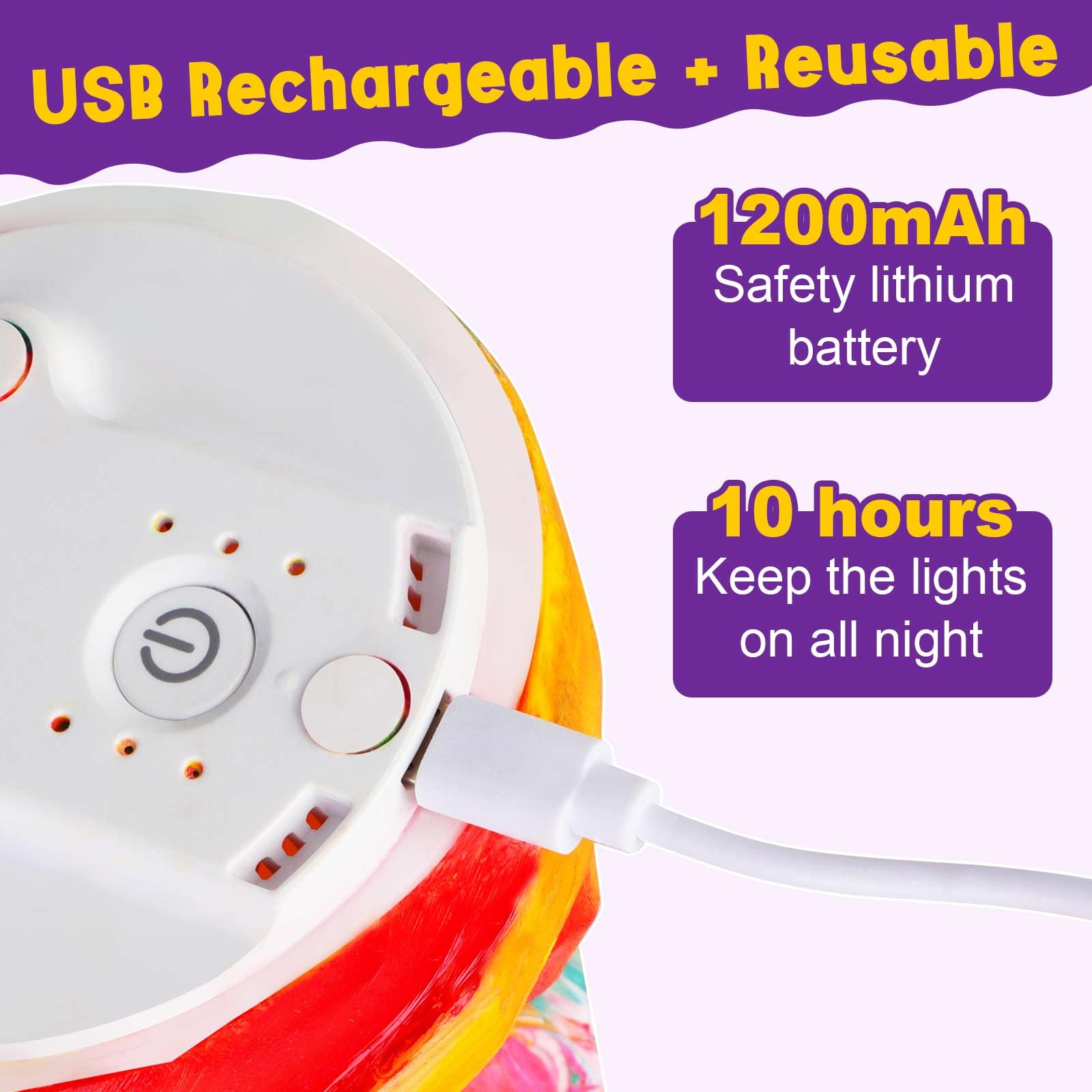 EPUMP Luce Notturna a Forma di Gatto Ricaricabile (1200 mAh) con 2 Modalità di Luce – Kit Creativo DIY da Dipingere, Gioco da Pittura e Regalo per Bambini da 5 a 12 Anni