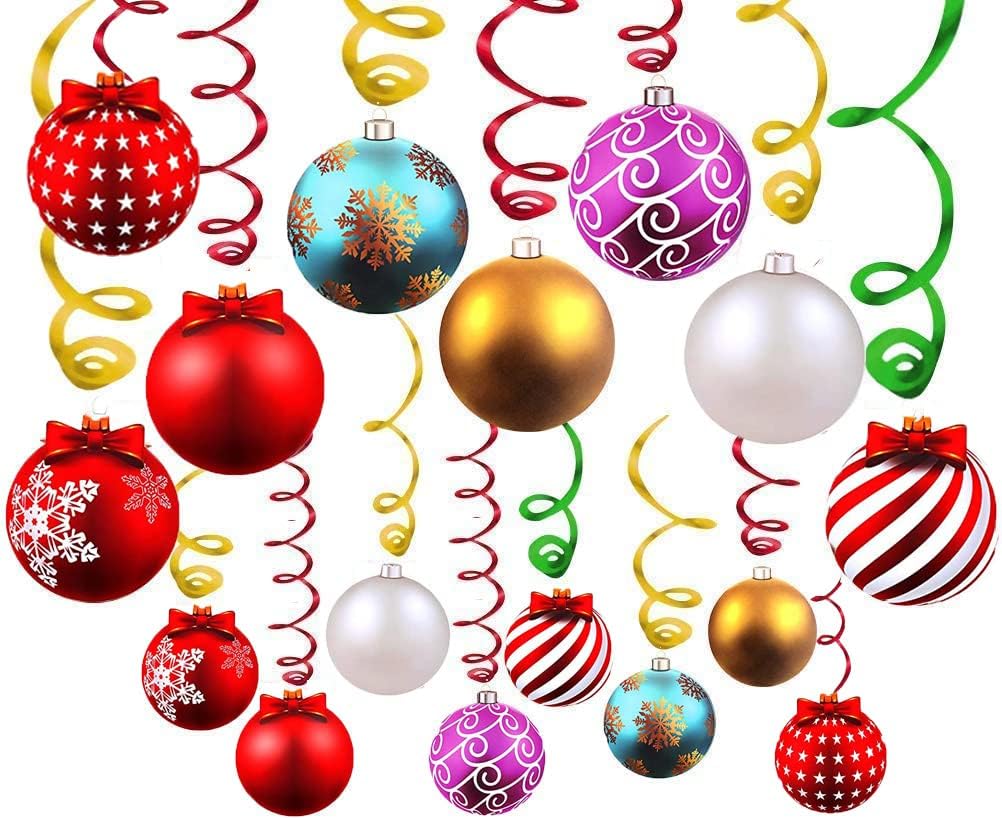 Christmas Decorations Ceiling Hanging Swirl Decorations