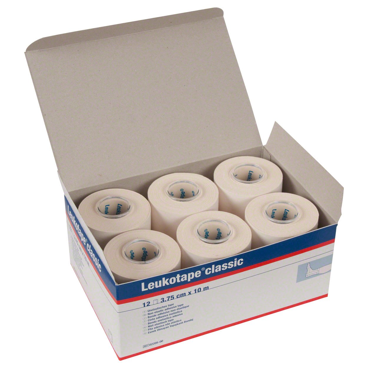 Sport-Tec BSN Leukotape Classic, unisex, 10 m x 3,75 cm, colore: bianco