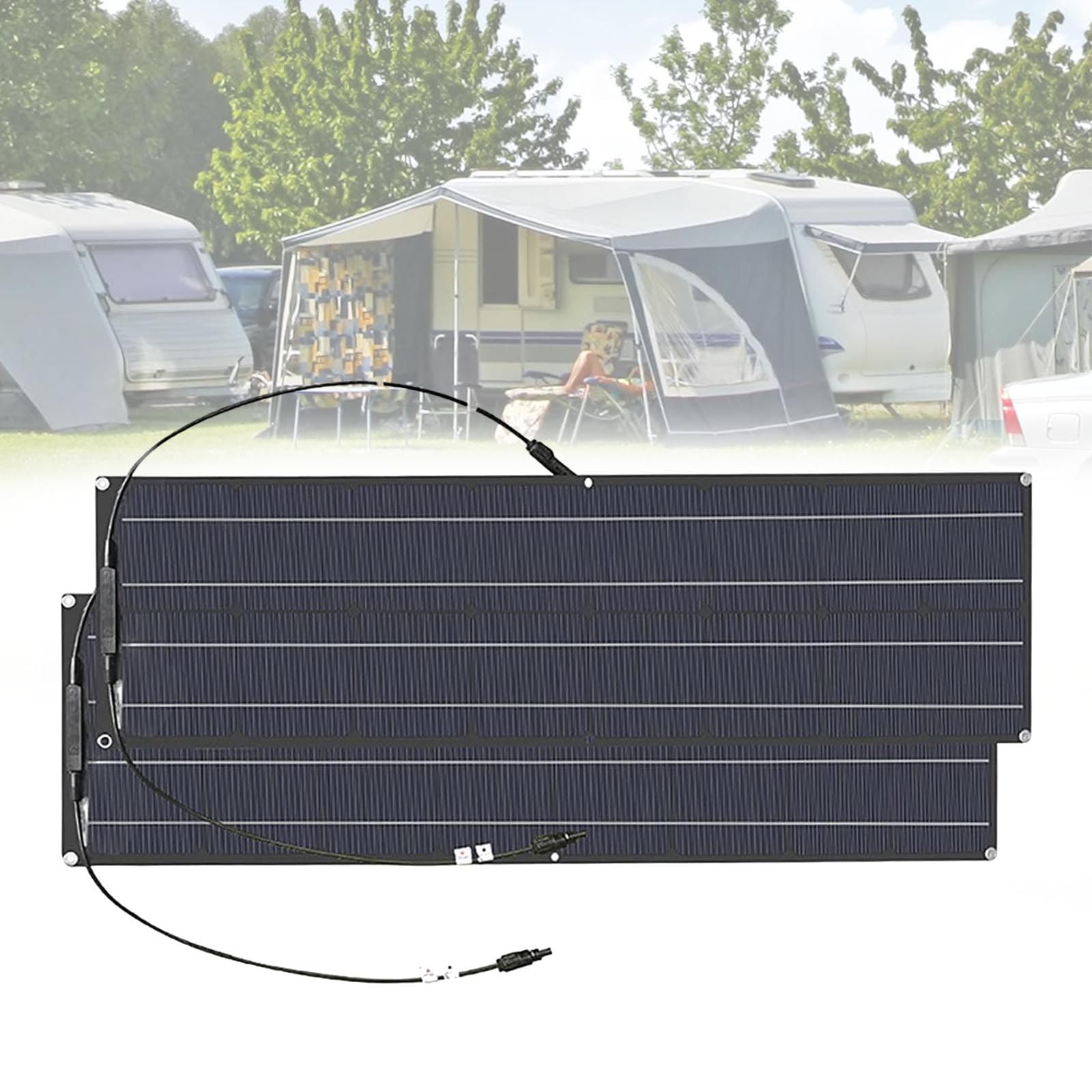 2 uds Panel Solar Cargadores solares compactos de 200 W, compatibles para Camping, Senderismo, Panel Solar monocristalino Flexible