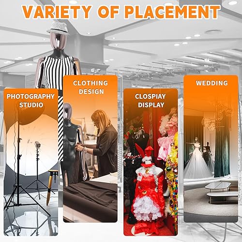 Miniatura 5 de Maniquí femenino Forma de vestido negro Cuerpo de maniquí de cuerpo completo 70 pulgadas Maniquíes ajustables Modelo de vestido de plástico