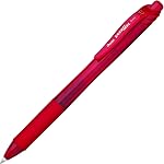 Pentel EnerGel X Retractable Liquid Gel Rollerball Pen, Everyday Writing, Office Supplies, School Supplies, 0.7mm Medium Point, Red Ink, BL107-B, Box of 12