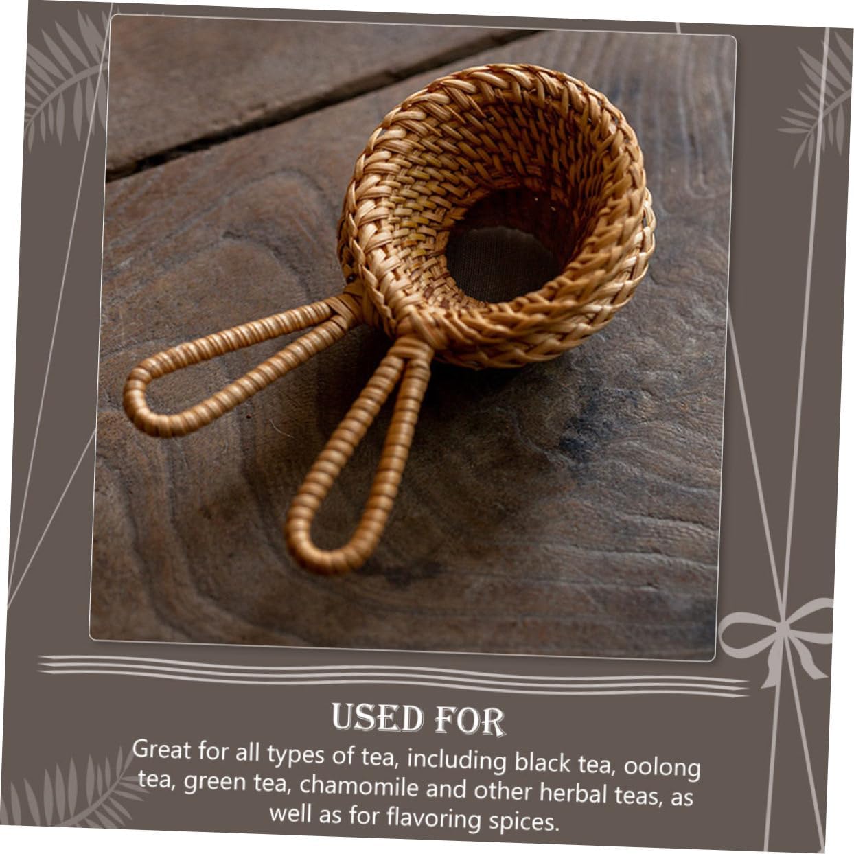 Creative Rattan Tea Strainer Tea Residue Infuser Lightweight Kitchen Gadget for Easy Steeping image 5